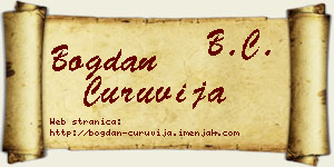 Bogdan Ćuruvija vizit kartica